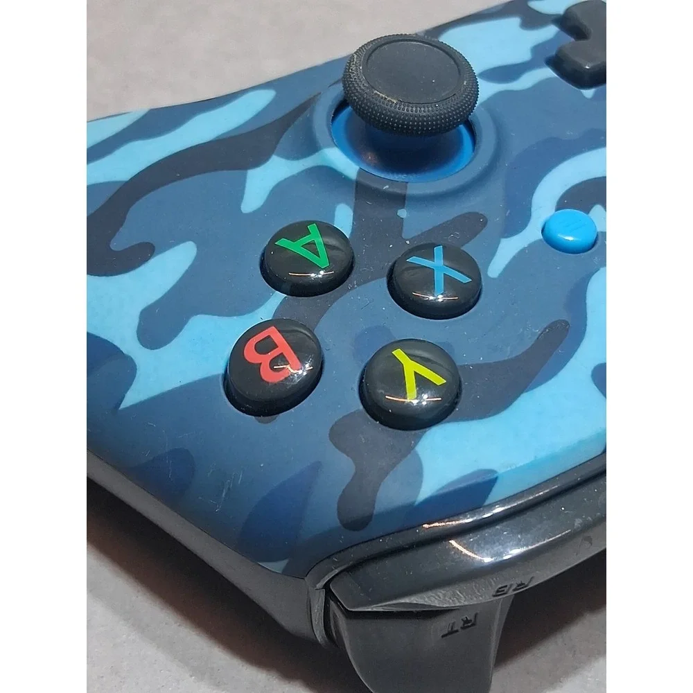 PowerA Wireless Controller Blue Black Camouflage for Microsoft Xbox One untested